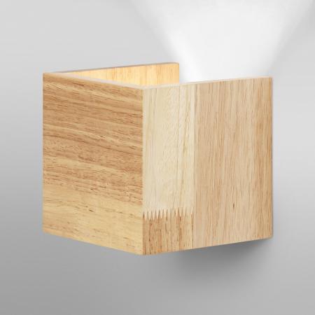 LEDVANCE SMART+ WIFI Orbis Wandlampe Wood Square aus Echt Holz mit Tunable White Technik
